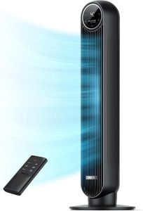 DREO Tower Fan for Bedroom, 28ft/s Velocity, Ultra Quiet Fan, 8 Speeds