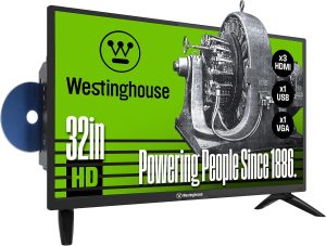 Westinghouse 32 Inch TV with DVD Player Built in, HD LED Small Flat Screen Non-Smart Television DVD Combo, RV Camper, Works w/Fire Stick, Roku, Apple TV, TiVo, Xumo, & Streaming Devices (2026 Model)