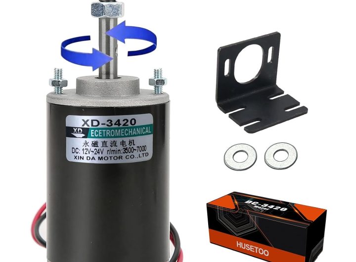 High Torque DC Motor 12 V/24 V Permanent Magnet Motor Mini DC Motor DIY Generator Motor 30W CW/CCW with Moun