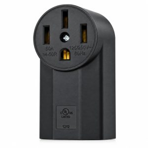 NEMA 14-50R Receptacle 3-Pole 4-Wire Surface Mount Power Receptacle 125/250V 50A UL Listed, Micmi Black (NEMA 14-50R)