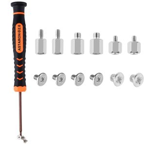 ASTARON M.2 SSD Screws Kit, Nvme M2 Screws Suitable for ASUS MSI Gigabyte NGFF Motherboard