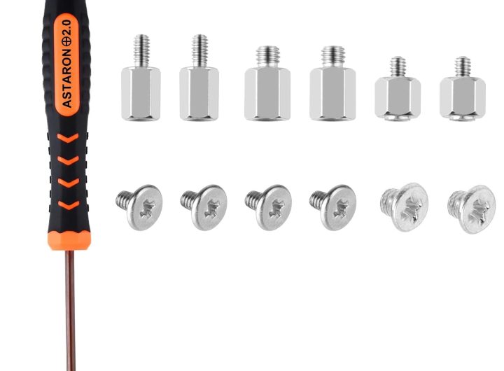 ASTARON M.2 SSD Screws Kit, Nvme M2 Screws Suitable for ASUS MSI Gigabyte NGFF Motherboard