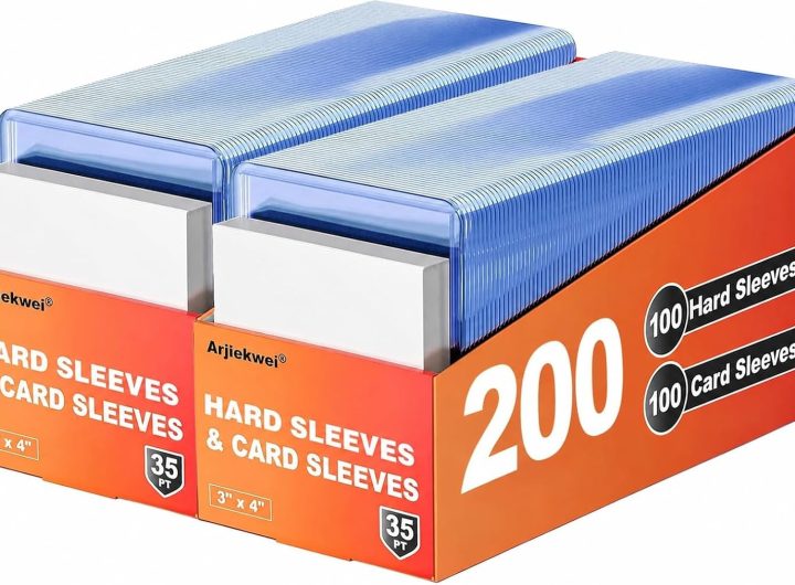 400 Card Sleeves Hard Plastic, Arjiekwei 3"X 4" Trading Card Holder, 35PT