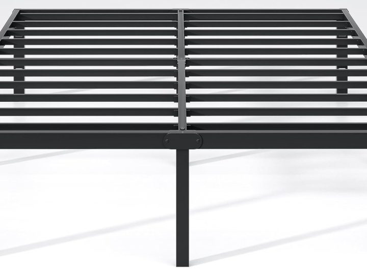 NEW JETO Metal Bed Frame,Queen Size Bed Frame with Storage Space,14 Inch
