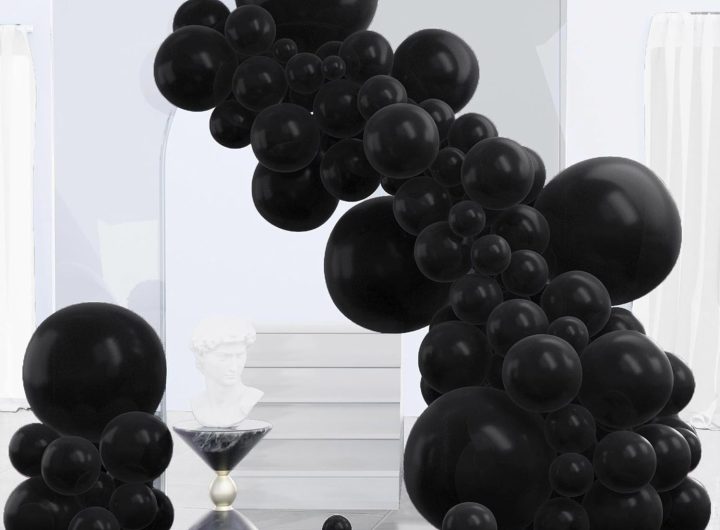 PartyWoo Black Balloons 140pcs Different Sizes of 18 12 10 5 Inch