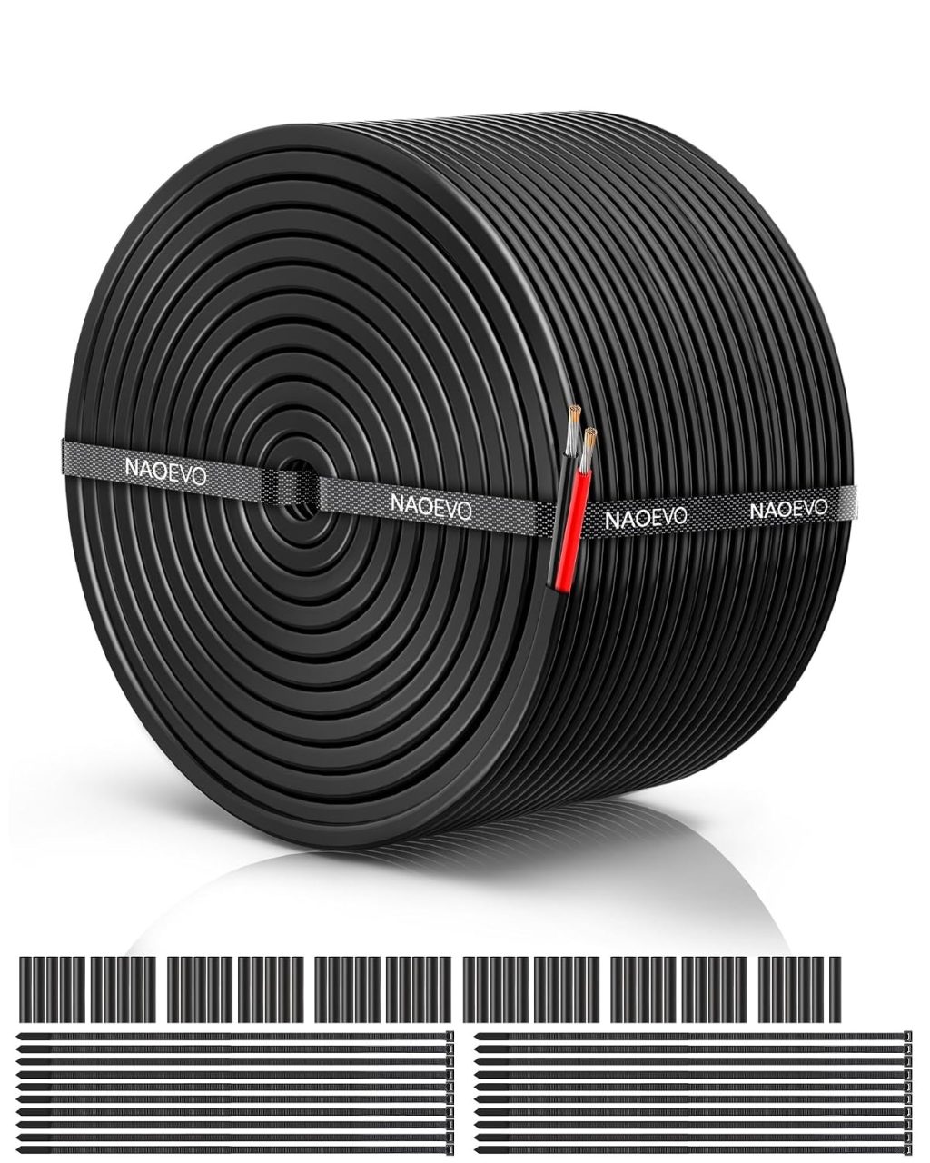 NAOEVO 18 Gauge Wire 2 Conductor, 18 Gauge Automotive Wire 12V Cable, 100FT