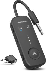 Avantree Relay - Airplane Bluetooth Adapter for 2 AirPods or Headphones