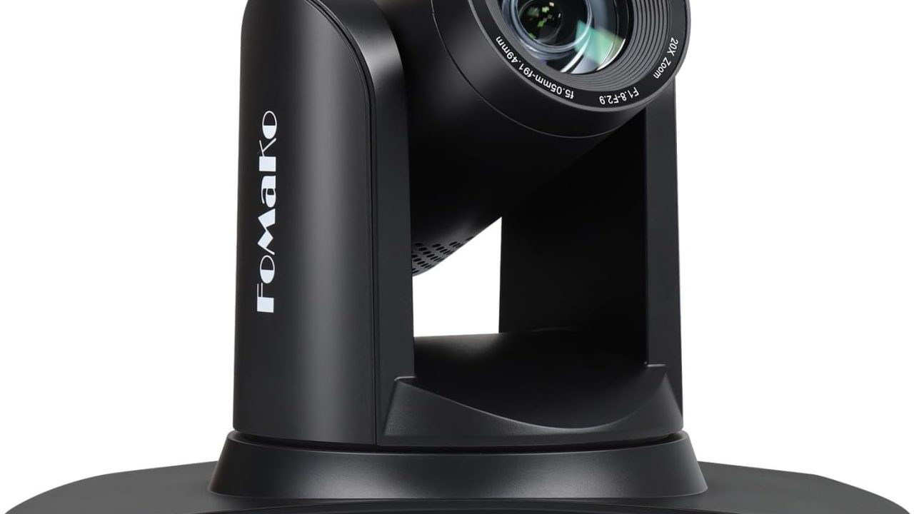 FoMaKo 4K HDMI PTZ Camera NDI AI Auto-Tracking(Gen 3), NDI HX3 Certified, 20X Optical Zoom,USB 3.0 LAN HDMI PTZ Camera 4K for Church, Worship, Education, Conferences,(NDI License Included), K20UH