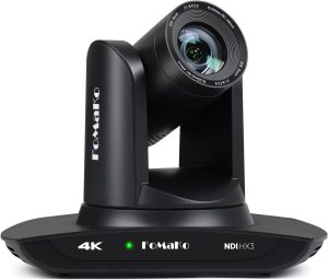 FoMaKo 4K HDMI PTZ Camera NDI AI Auto-Tracking(Gen 3), NDI HX3 Certified, 20X Optical Zoom,USB 3.0 LAN HDMI PTZ Camera 4K for Church, Worship, Education, Conferences,(NDI License Included), K20UH