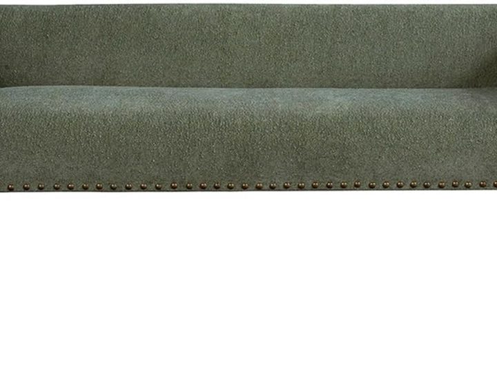 Madison Park Accent Bench, Plush Upholstered, Nailhead Trim, & Padded Seat Entryway Bench Small, End of Bed Bench with Back, 49.5" W x 19.25" D x 23" H, Green