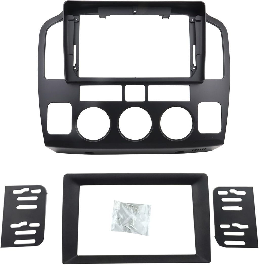 Double Din Dash Radio Trim Kit for Suzuki Grand Vitara XL-7 2001-2006 Installation Bezel 9 Inches (Black)