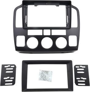 Double Din Dash Radio Trim Kit for Suzuki Grand Vitara XL-7 2001-2006 Installation Bezel 9 Inches (Black)