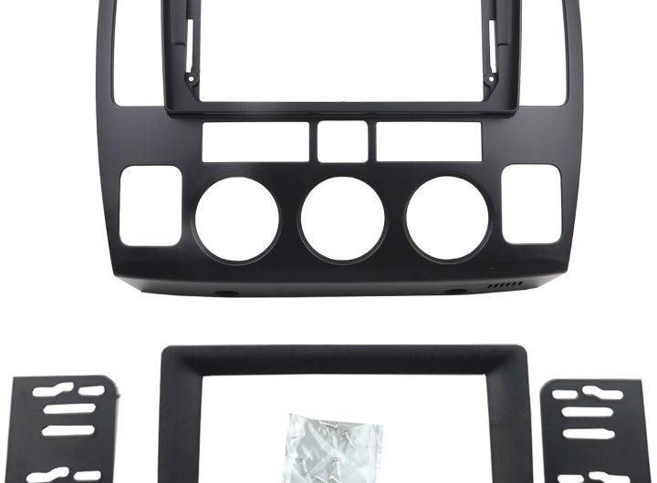 Double Din Dash Radio Trim Kit for Suzuki Grand Vitara XL-7 2001-2006 Installation Bezel 9 Inches (Black)