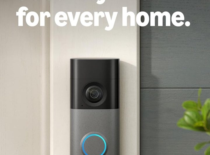 Ring Battery Doorbell 2K (newest model) Retinal 2K with wide-angle video, up to 6x Enhanced Zoom, Two-Way Talk, and Built-In Battery, Speckled Gray