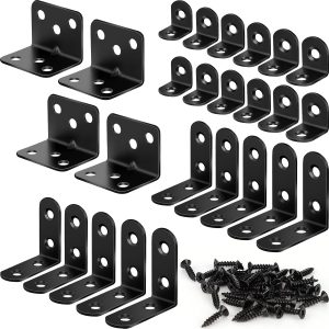 26 Pack L Bracket Corner Brace Kit, 3 Sizes Stainless Steel Corner Bracket