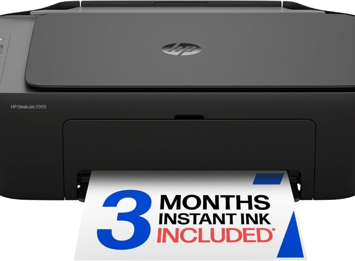 HP DeskJet 2955 Wireless All-in-One Color Inkjet Printer, Scanner, Copier, Best-for-Home, 3 Month Trial of Instant Ink Included, AI-Capable (A24HJA)