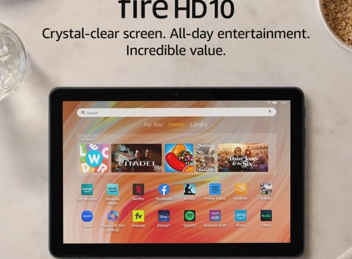 Amazon Fire HD 10 tablet, built for relaxation, 10.1" vibrant Full HD screen, octa-core processor, 4 GB RAM, 32 GB, Black
