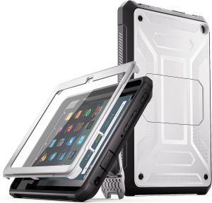 DJ&RPQ Child Adult Friendly with Stand and Screen Protector -for 8in Tablet- Gray