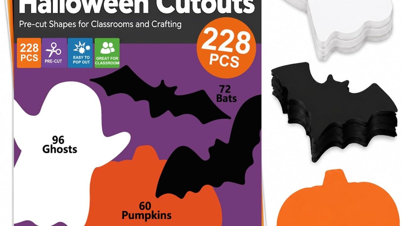 Halloween Crafts for Kids - 228PCS Halloween Cutouts Pre-Cut Set