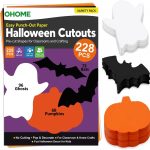 Halloween Crafts for Kids - 228PCS Halloween Cutouts Pre-Cut Set
