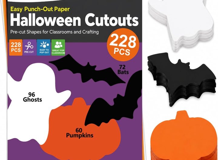 Halloween Crafts for Kids - 228PCS Halloween Cutouts Pre-Cut Set