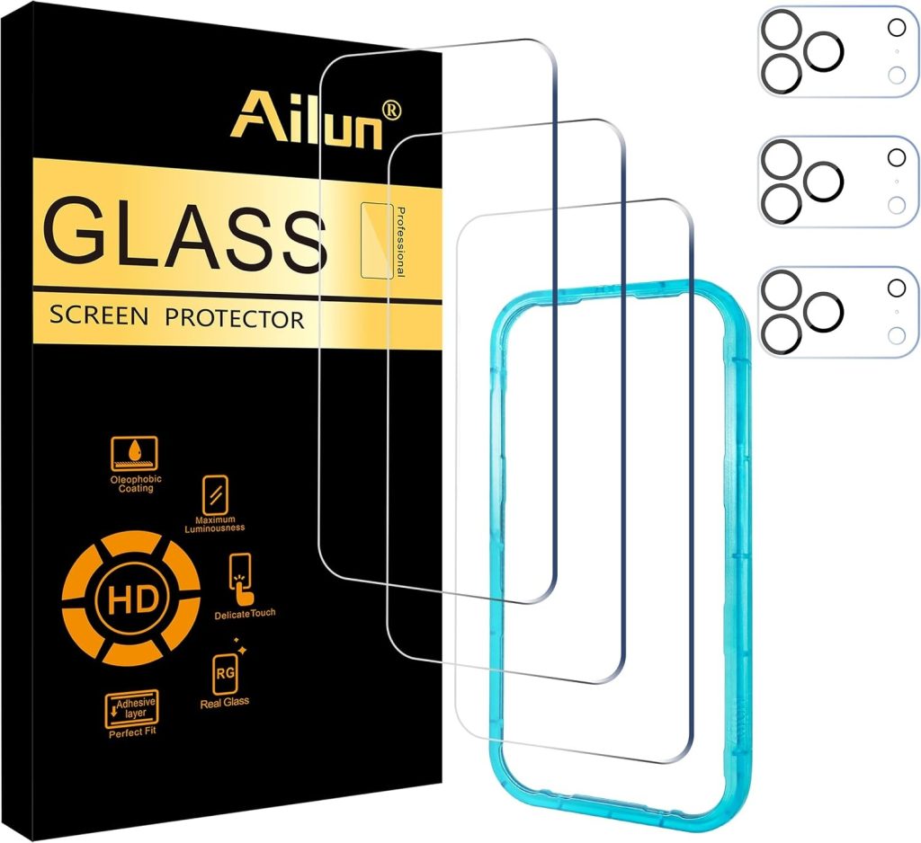 Ailun Screen Protector + Camera Lens Protector for iPhone 18 Pro