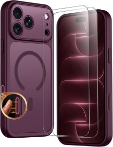 SPIDERCASE for iPhone 18 Pro Case/iPhone 17 Pro Case, Burgundy