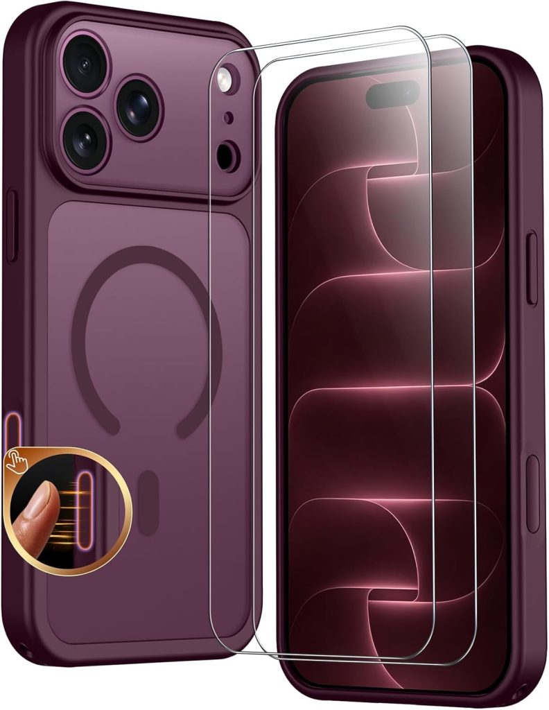 SPIDERCASE for iPhone 18 Pro Case/iPhone 17 Pro Case, Burgundy