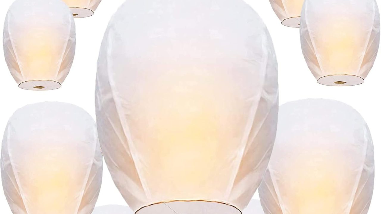 Sky Lanterns 20 Pack Chinese Memorial Lanterns to Release in Sky