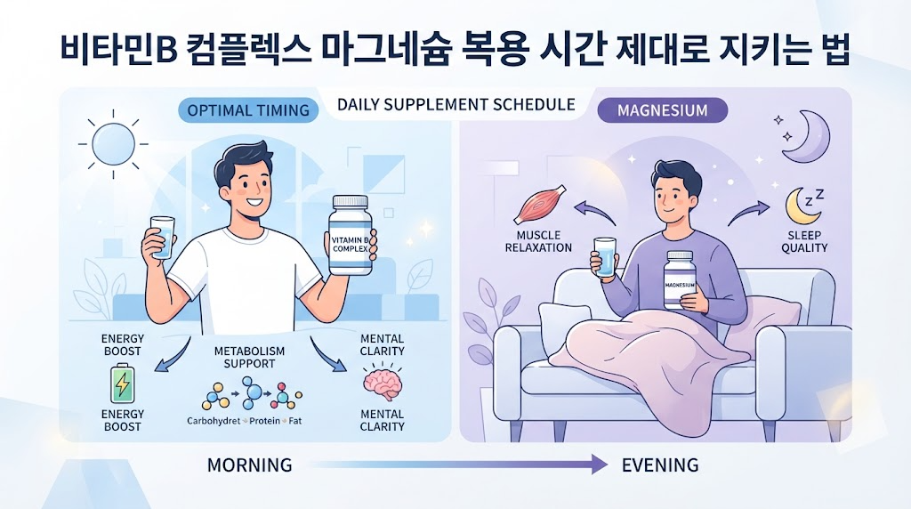 비타민B컴플렉스마그네슘복용시간 아침과 저녁 시간대별 섭취 가이드 3 비타민B컴플렉스마그네슘복용시간 관련 이미지 2