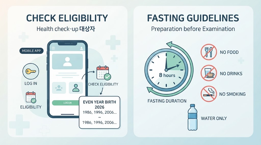 일반검진 예약 전 건강검진 대상자 조회 및 금식 시간 3 건강검진 대상자 조회 및 금식 시간 관련 이미지 2