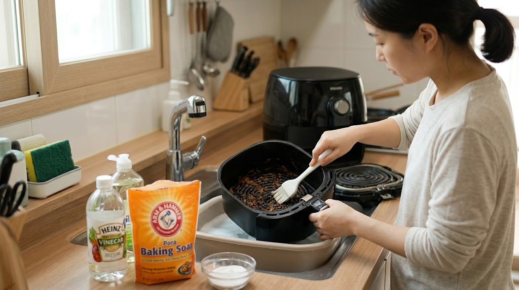에어프라이어 청소 세척 열선과 바스켓 기름때 손상 없이 닦는 법 4 에어프라이어 청소 세척 관련 이미지 3
