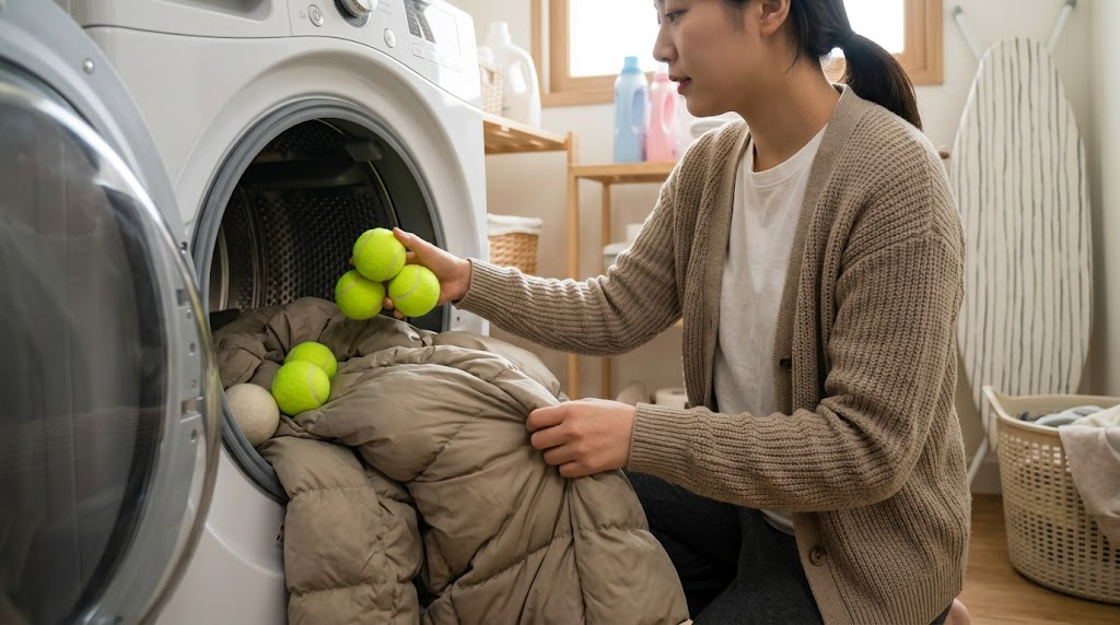패딩 볼륨 살리기 테니스공 관련 이미지 3