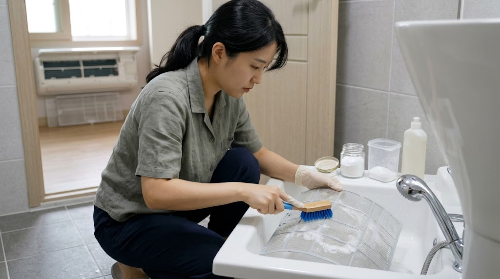 에어컨 필터 청소 냄새: 꿉꿉한 에어컨 송풍 곰팡이 냄새 필터 분리 세척 및 송풍 말리기 4 에어컨 필터 청소 냄새 관련 이미지 3