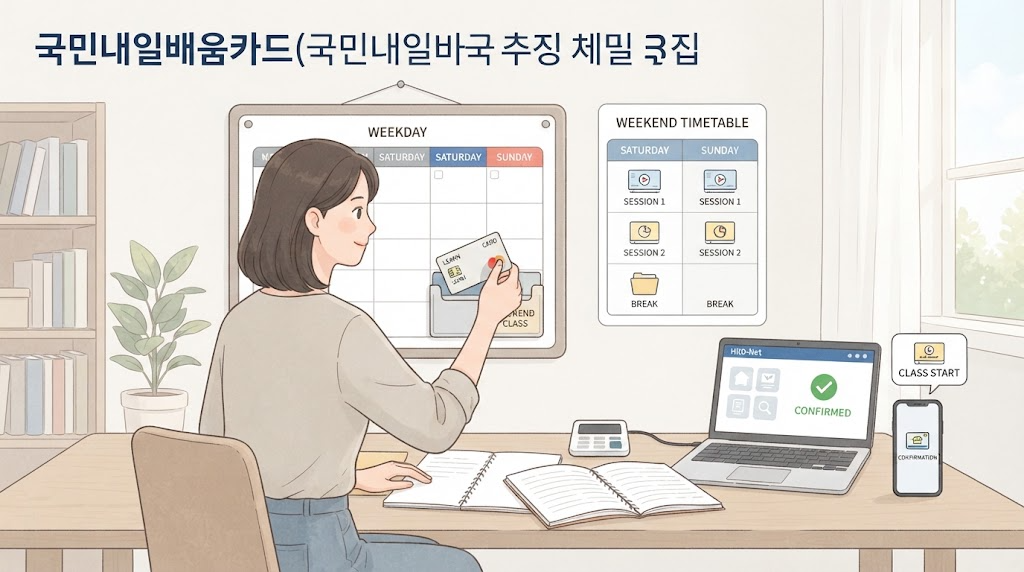 국민내일배움카드사용방법 주말반 등록 및 훈련 시간표 5 국민내일배움카드사용방법 관련 이미지 4