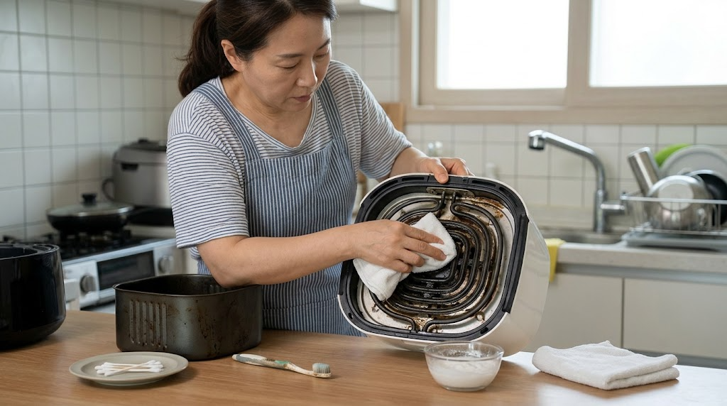 에어프라이어 청소 세척 열선과 바스켓 기름때 손상 없이 닦는 법 6 에어프라이어 청소 세척 관련 이미지 5