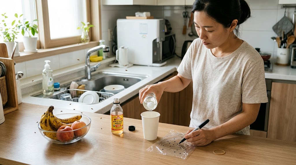 집안 날파리 초파리 트랩: 주방에 들끓는 초파리 식초와 주방세제 종이컵 트랩 만드는 법 6 집안 날파리 초파리 트랩 관련 이미지 5